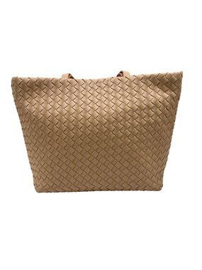 On 34th Chai Faux Leather Woven Tote Bag